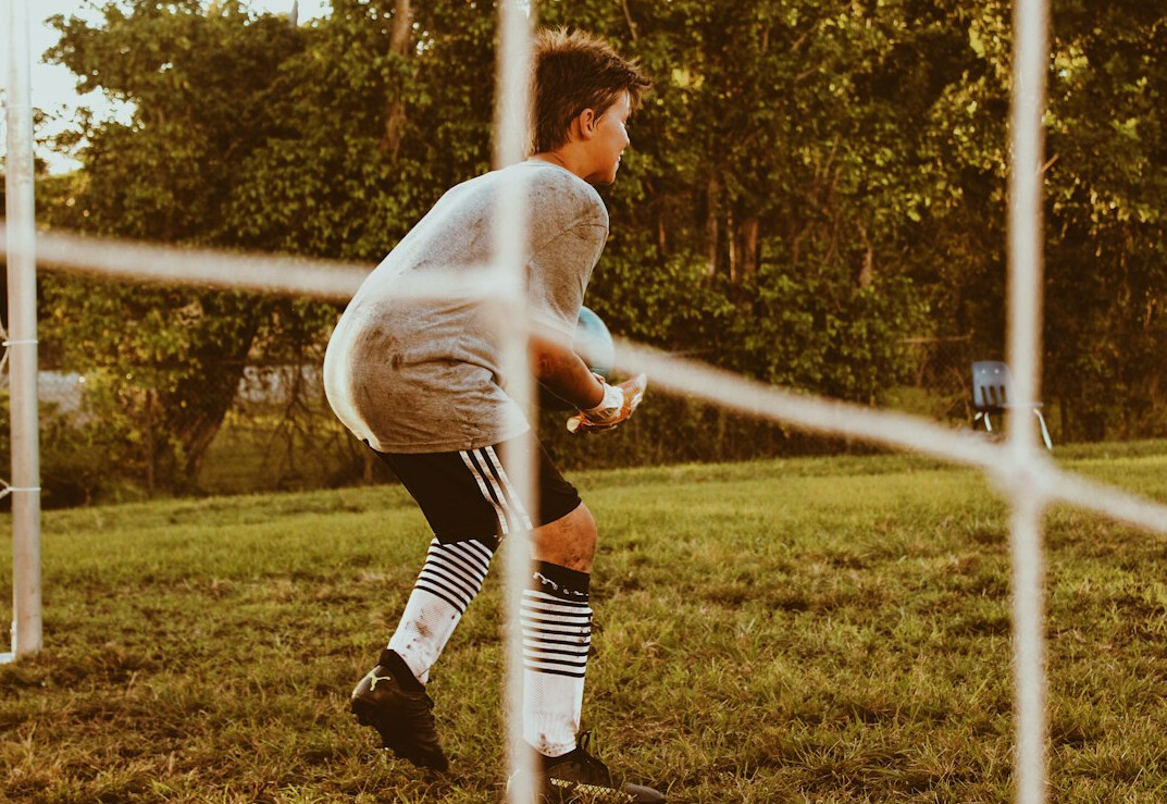 soccer player celebrating goal