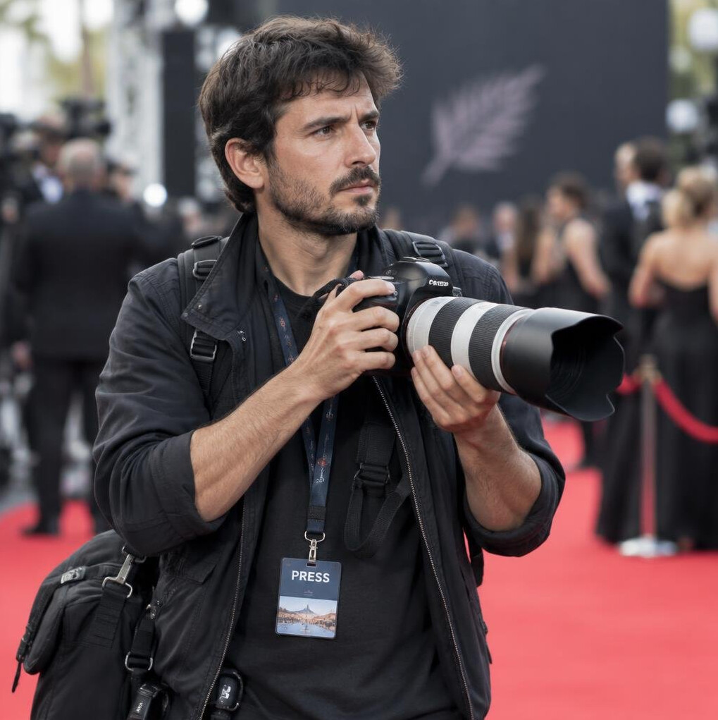 Photographer capturing celebrity event in Uruguay